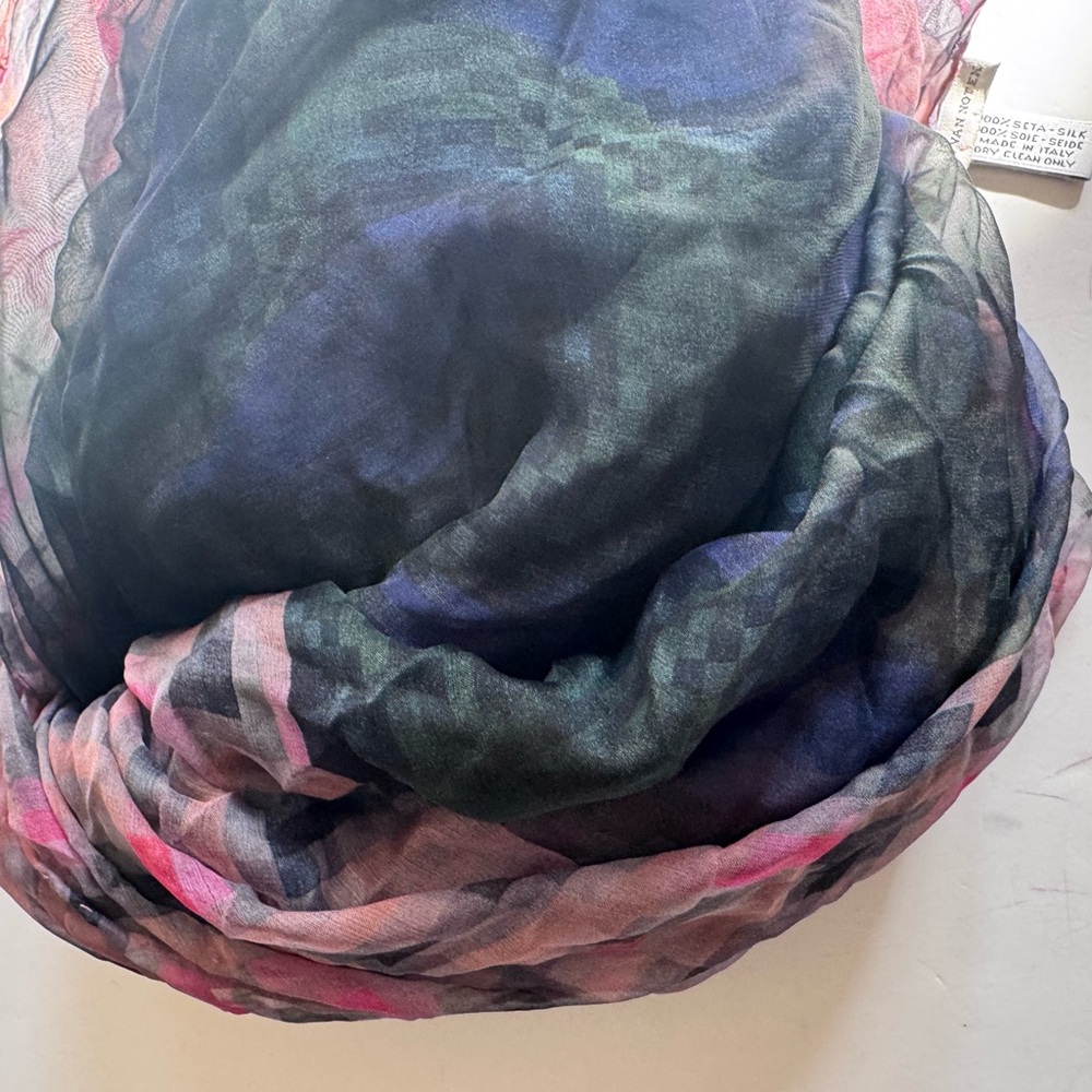 Dries Van Noten Multicolor Silk Rectangular Scarf - image 5